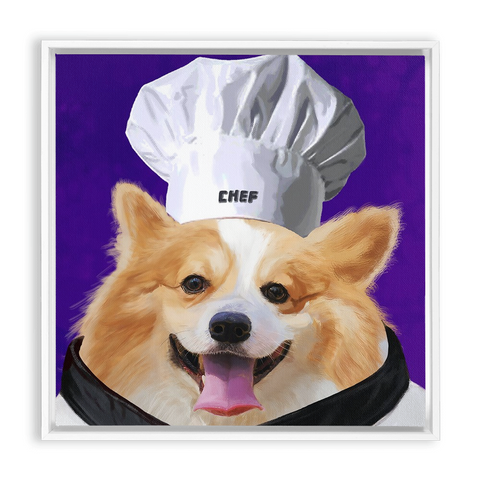 Uniform Portrait Framed Canvas Wraps - Chef