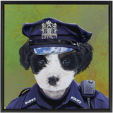 Uniform Portrait Framed Canvas Wraps - Police