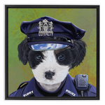 Uniform Portrait Framed Canvas Wraps - Police