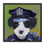 Uniform Portrait Framed Canvas Wraps - Police