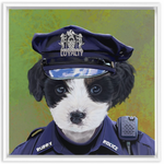 Uniform Portrait Framed Canvas Wraps - Police