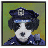 Uniform Portrait Framed Canvas Wraps - Police