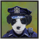 Uniform Portrait Framed Canvas Wraps - Police