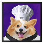 Uniform Portrait Framed Canvas Wraps - Chef