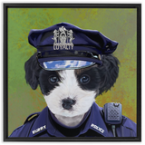 Uniform Portrait Framed Canvas Wraps - Police