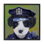 Uniform Portrait Framed Canvas Wraps - Police