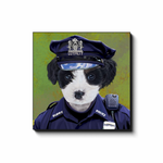 Uniform Portrait Canvas Wraps - Police